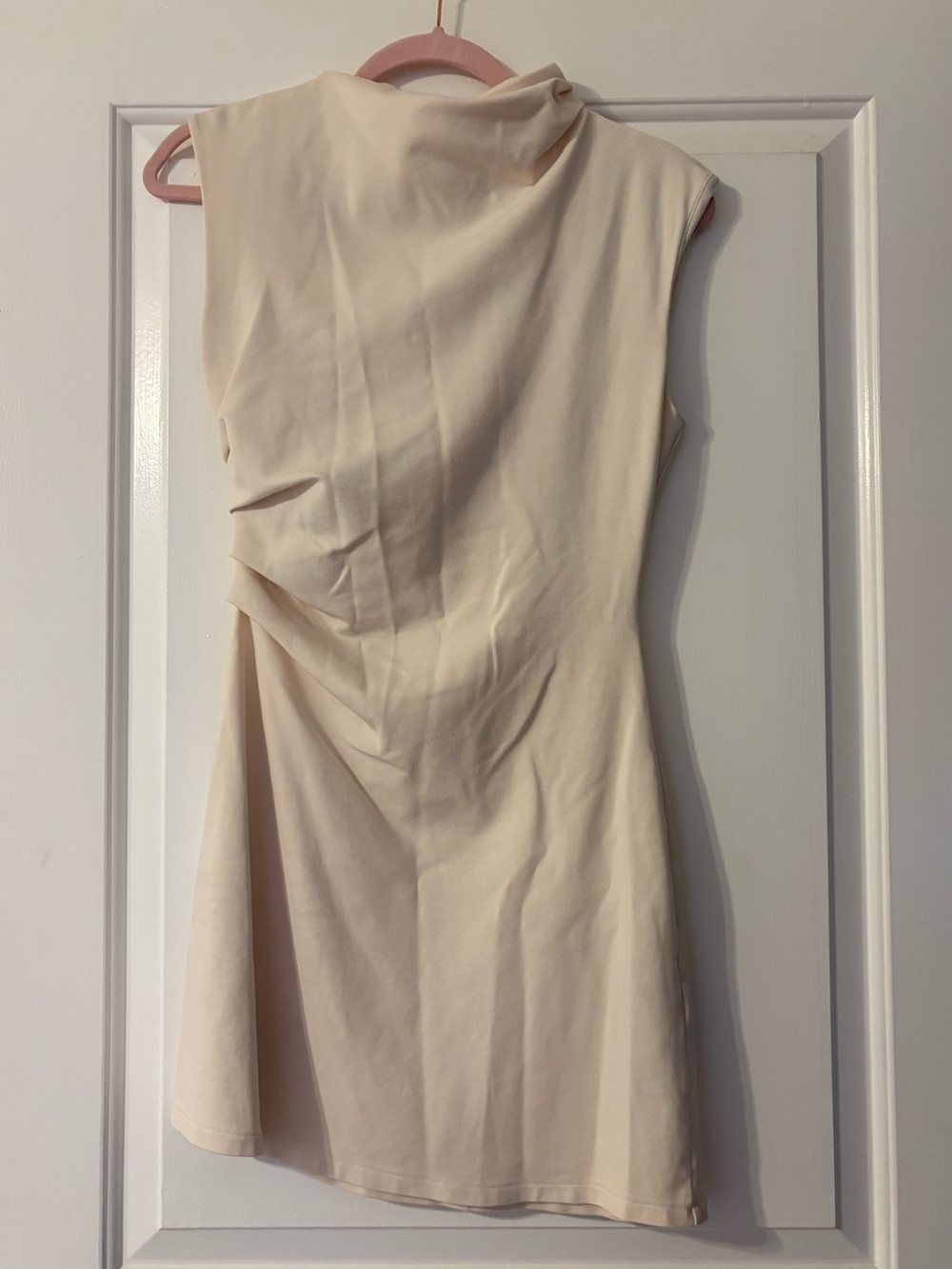 H&M White Mini Dress Size S Slim Fitting Formal
